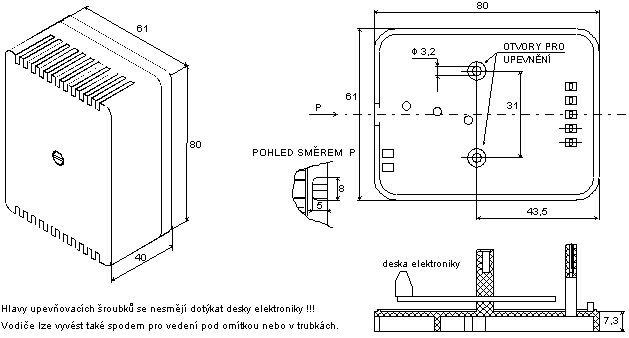 Koncový modul KS - nákres